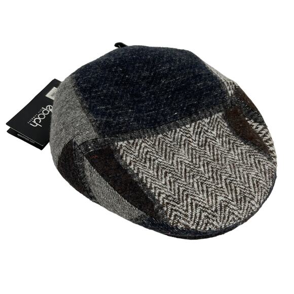 Epoch Hat American Classic Patchwork Ivy Brown Gray Large Wool New - Picture 12 of 12